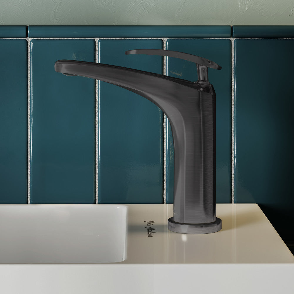 Sublime Single Hole, Single-Handle, Bathroom Faucet in Gunmetal Grey