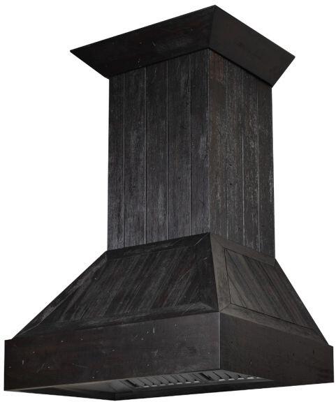 Shiplap Wooden Wall Mount Range Hood in Rustic Dark Finish - Includes Motor (349DD-36) ZLINE 36 in.