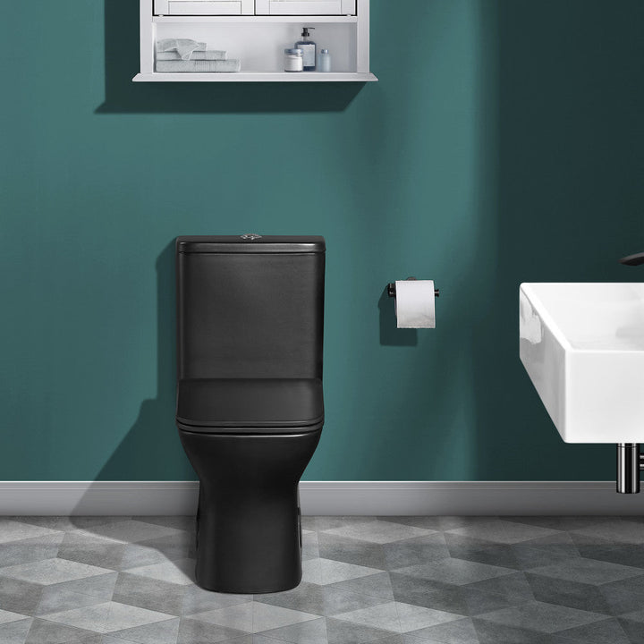 Carre One Piece Square Toilet Dual Flush 1.1/1.6 gpf with 10" Rough-In, Matte Black