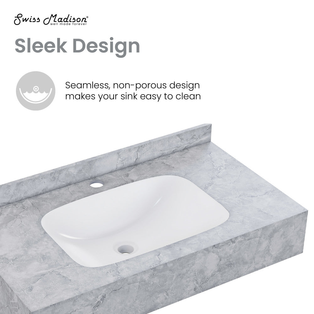 Avancer 36'' Wall Mount Sink In Storm Grey