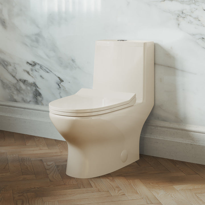 Ivy One Piece Toilet Dual Vortex Flush 1.1/1.6 gpf in Bisque