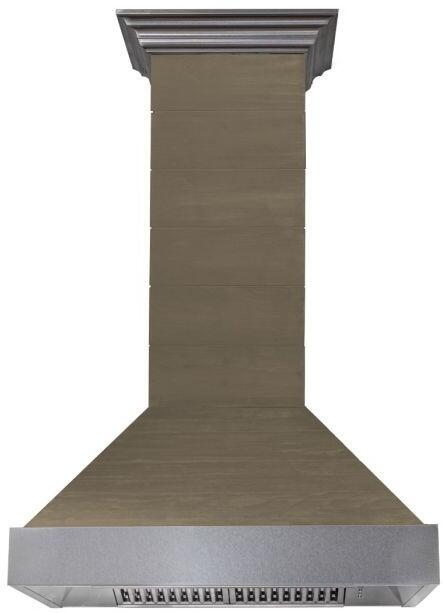 Shiplap Wooden Wall Range Hood with Stainless Steel Accent - Includes Motor (365YY-36) ZLINE 36 in.