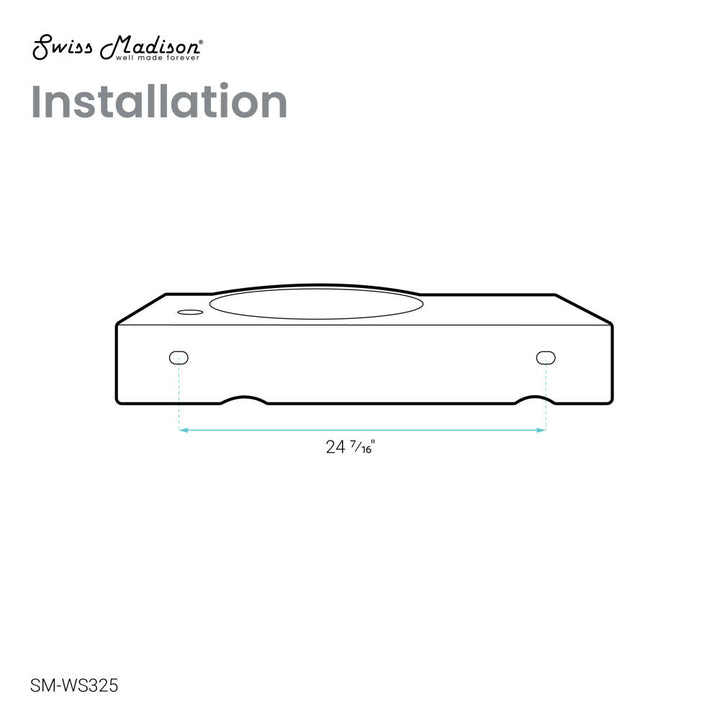 Chateau 30" Right Side Faucet Wall-Mount Bathroom Sink