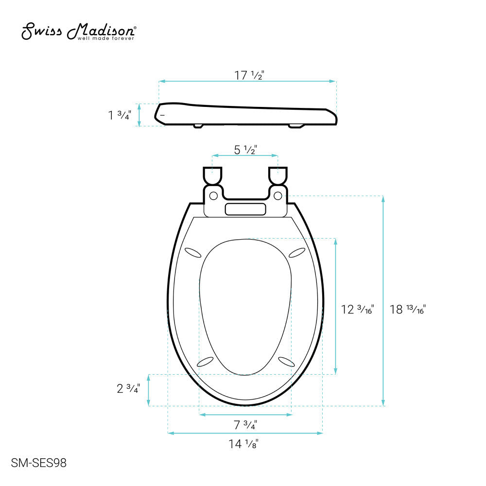 Swiss Madison Standard Elongated Seat
