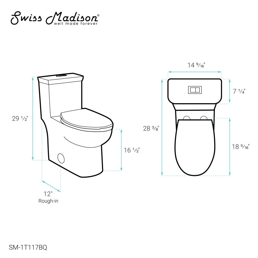 Classe One Piece Toilet Dual Flush 1.1/1.6 gpf in Bisque