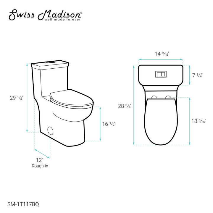 Classe One Piece Toilet Dual Flush 1.1/1.6 gpf in Bisque