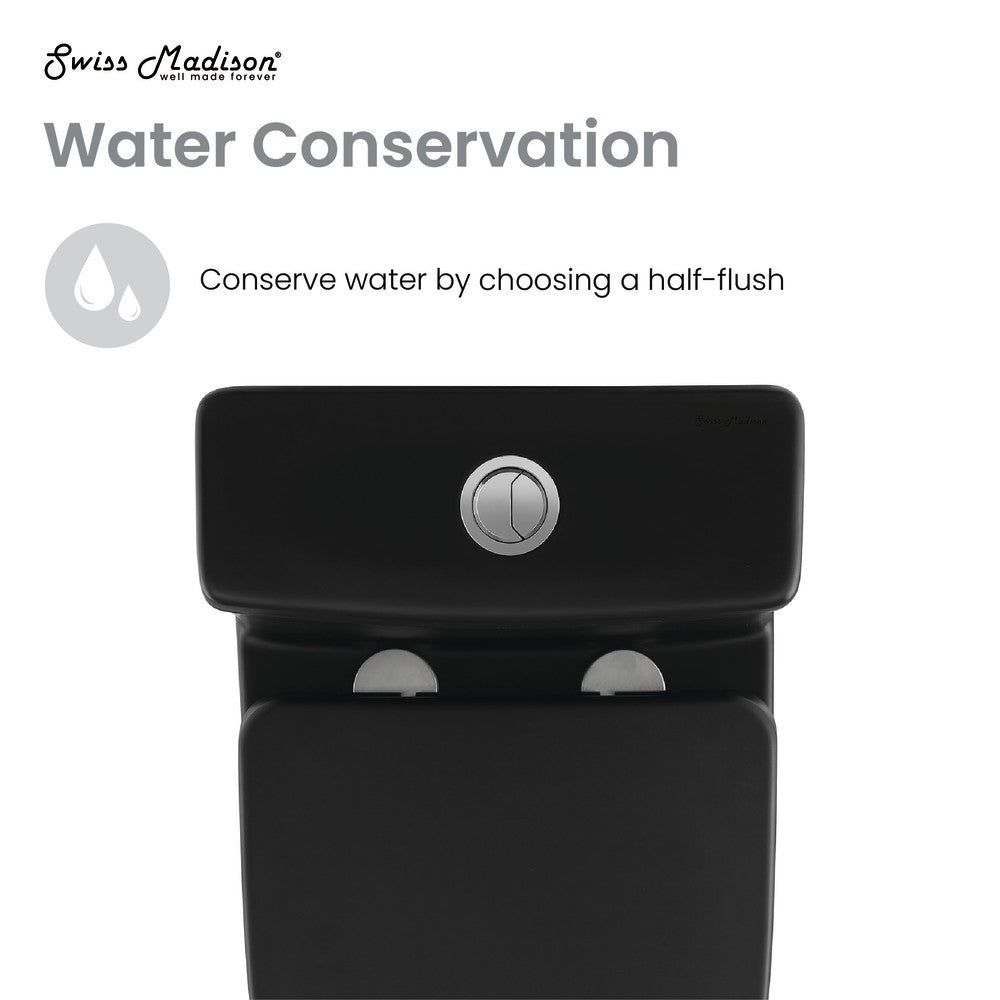 Sublime II One-Piece Round Toilet Dual-Flush 1.1/1.6 gpf in Matte Black