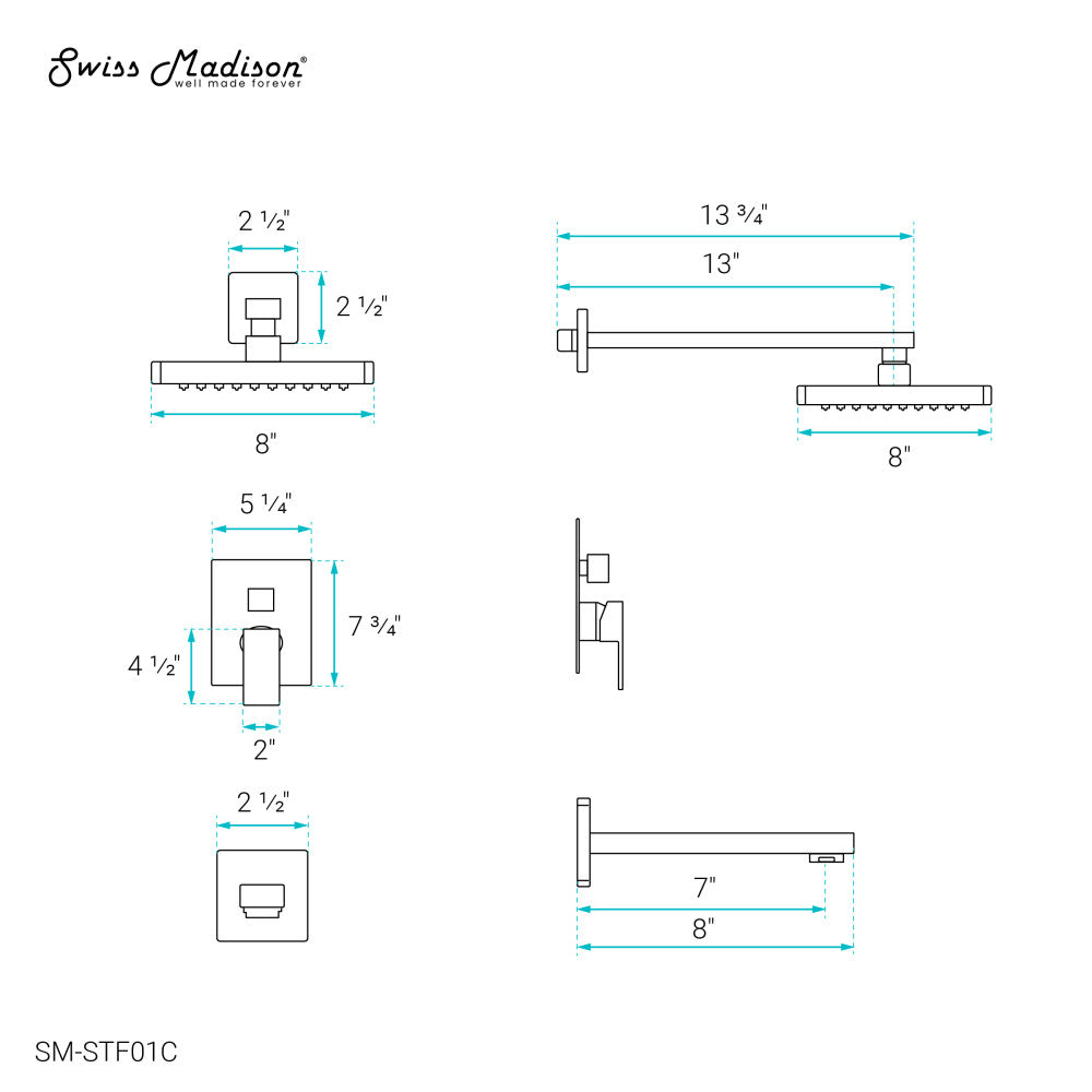 Concorde Single-Handle 1-Spray Tub and Shower Faucet in Chrome (Valve Included)