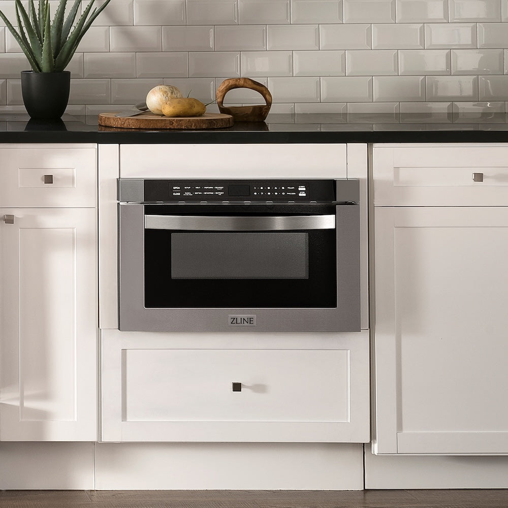 ZLINE 24 in. 1.2 cu. ft. Built-in Microwave Drawer in Stainless Steel, Open Box-Excellent Condition