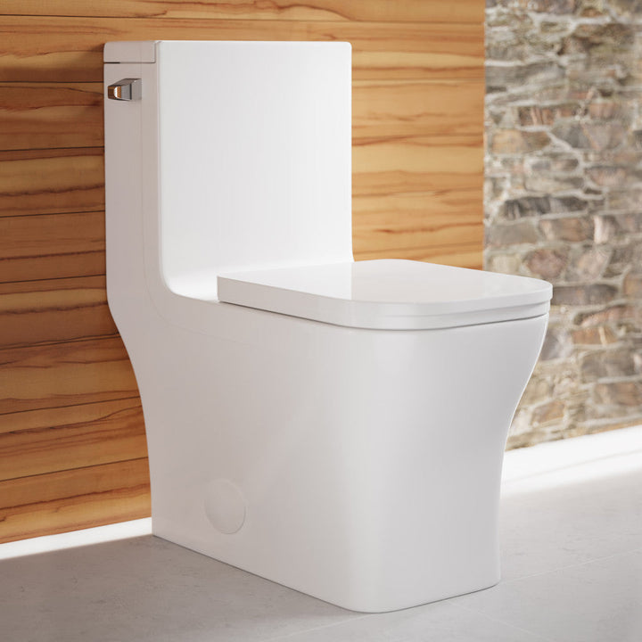 Concorde One-Piece Square Left Side Flush Handle Toilet 1.28 gpf