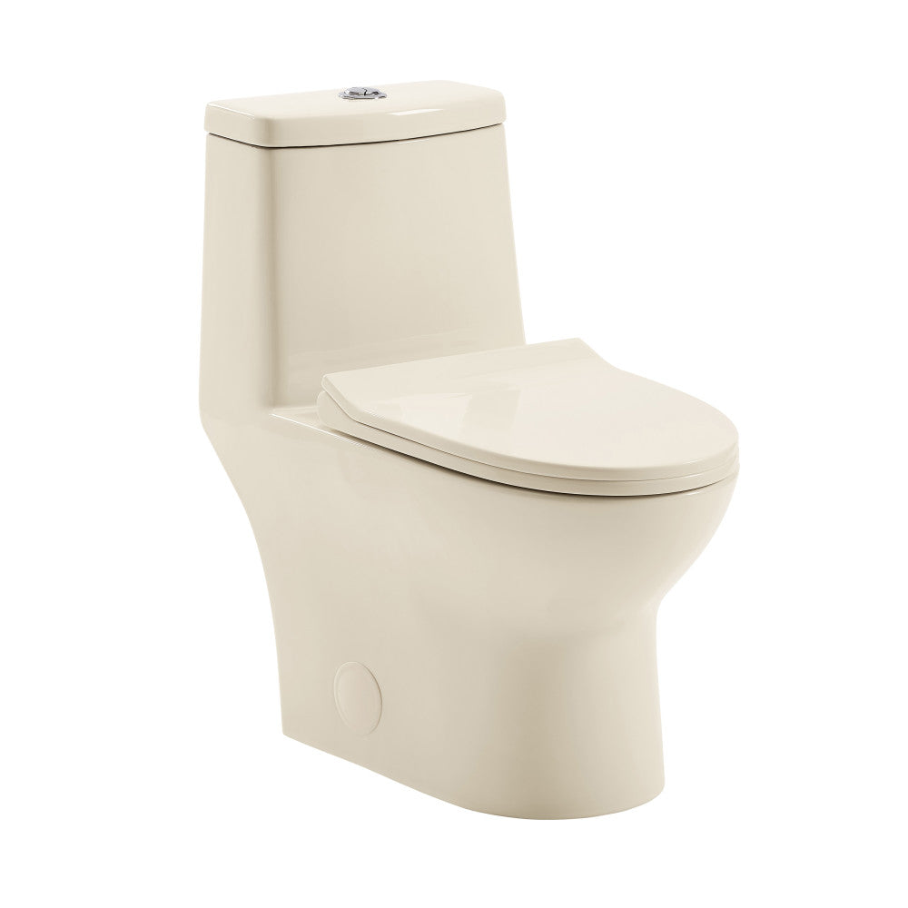 Ivy One Piece Toilet Dual Vortex Flush 1.1/1.6 gpf in Bisque