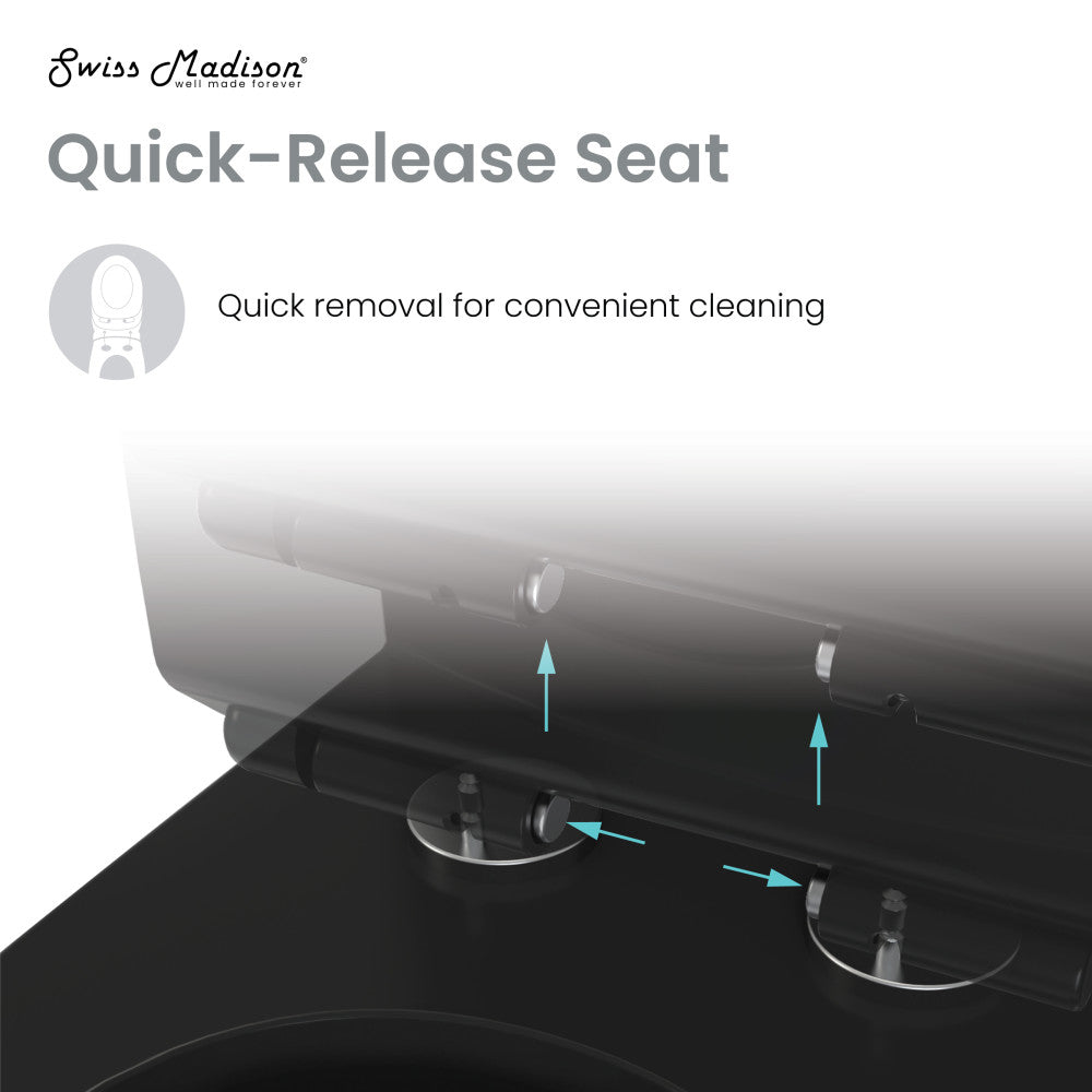 Concorde One-Piece Square Toilet Dual-Flush in Matte Black 1.1/1.6 gpf