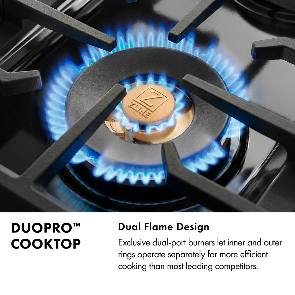 ZLINE 48 in. Paramount Gas Rangetop with 8 Burner DuoPro™ Cooktop in Satin Stainless Steel (PSRTS-48)
