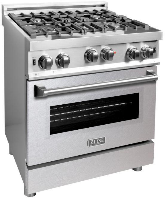 Professional Gas on Gas Range in Stainless Steel with Snow Stainless Door (RG-SN-30) ZLINE 30 in.