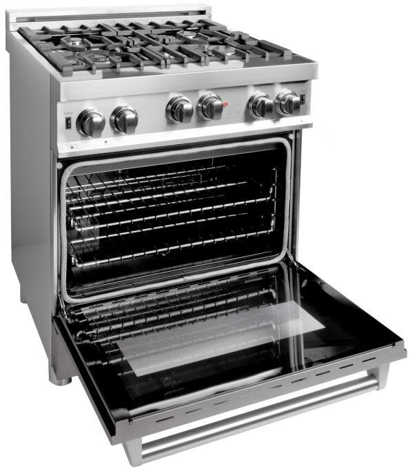 Professional Gas on Gas Range in Stainless Steel with Snow Stainless Door (RG-SN-30) ZLINE 30 in.