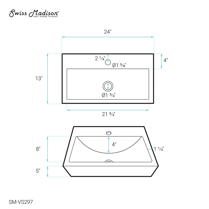 Rennes Vanity 24" Vessel Sink