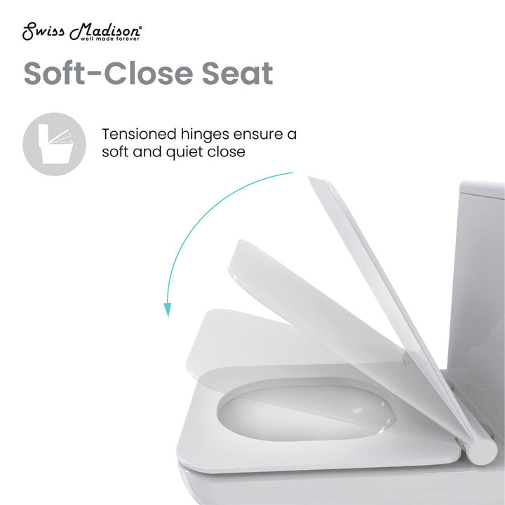 Concorde One Piece Square Toilet Dual Flush 1.1/1.6 gpf in Matte White