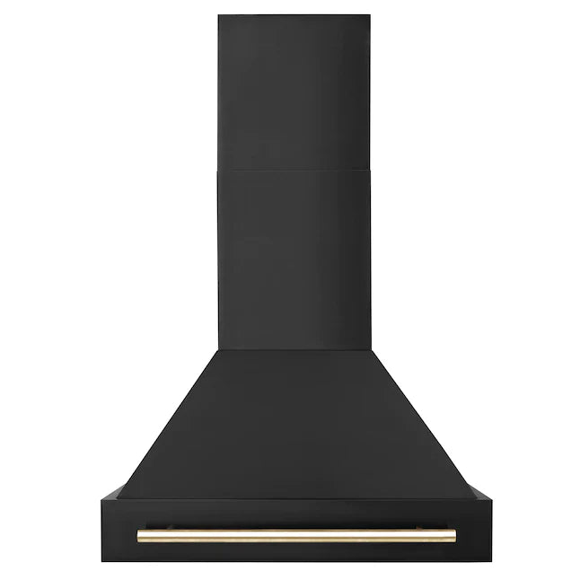 Zline 36-in Black Stainless Steel With Wall-Mounted Range Hood