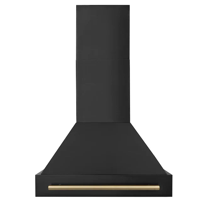 ZLINE 30" Black Stainless Steel With Wall-Mounted Range Hood