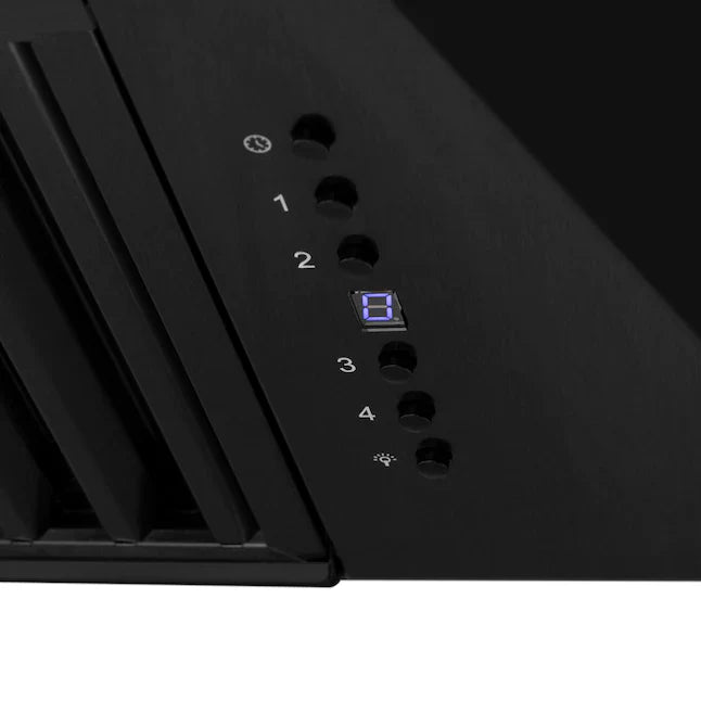 ZLINE 30" Black Stainless Steel With Wall-Mounted Range Hood
