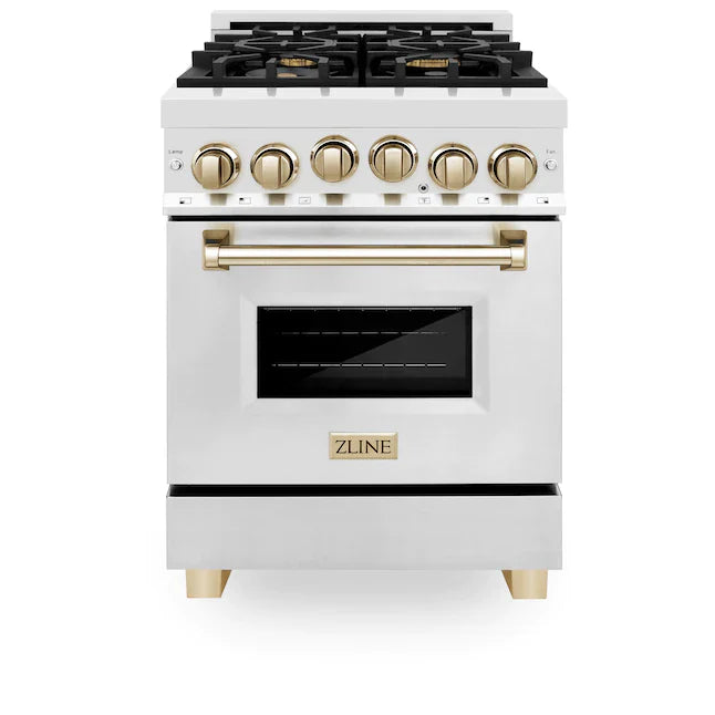 Zline  24-In 4 Burners 2.8-cu ft Convection Oven Freestanding Gas Range