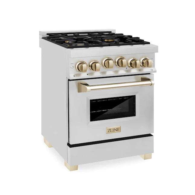 Zline  24-In 4 Burners 2.8-cu ft Convection Oven Freestanding Gas Range