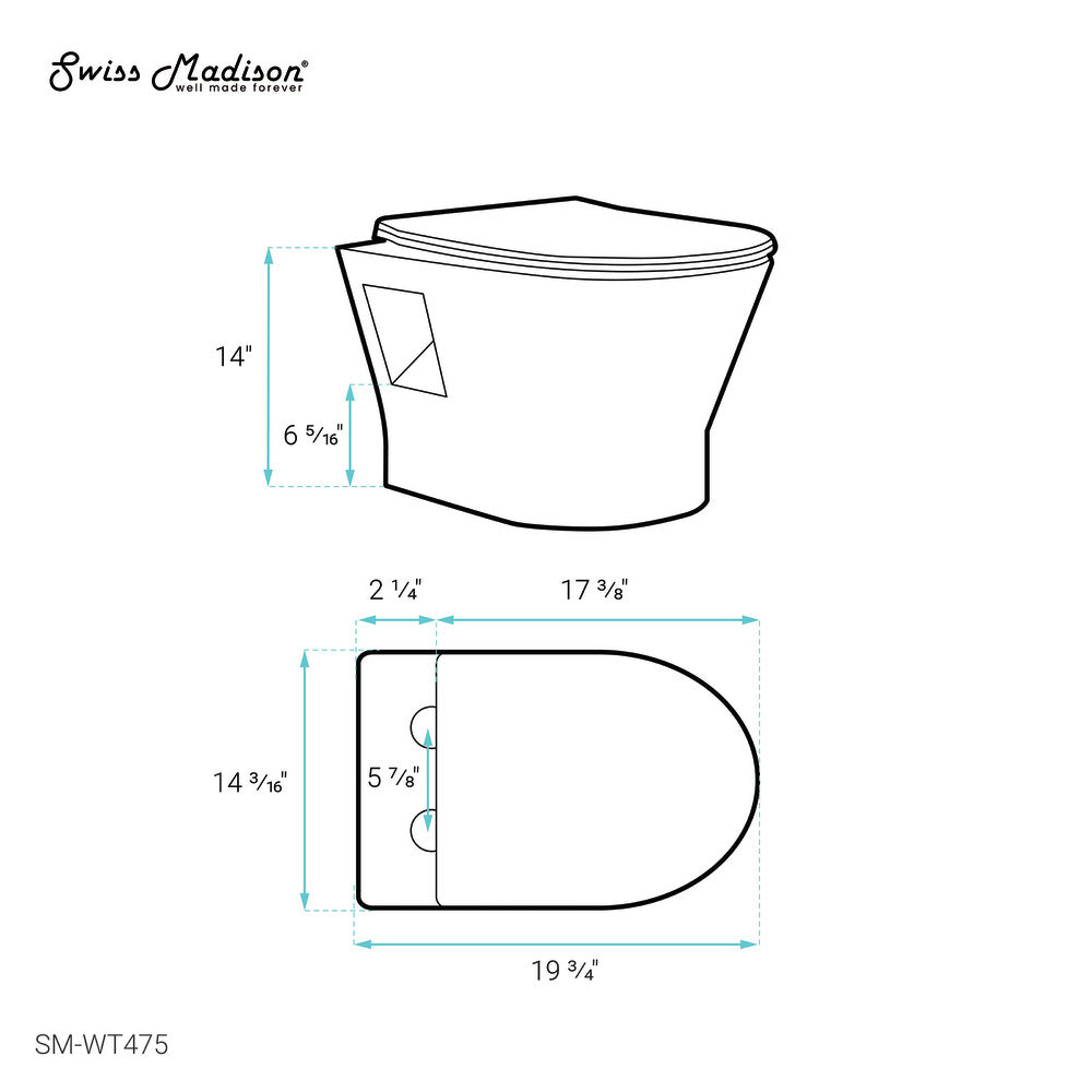 Ivy II Wall-Hung Elongated Toilet Bowl