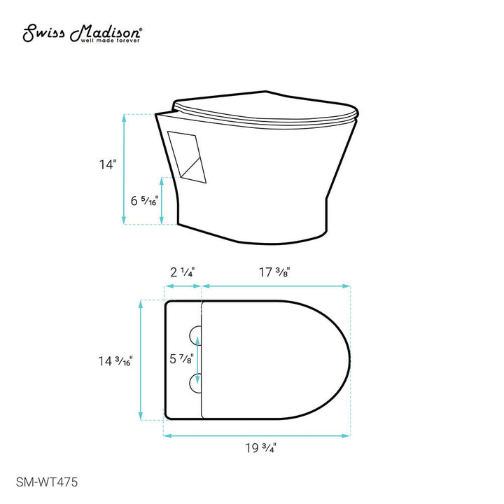 Ivy II Wall-Hung Elongated Toilet Bowl