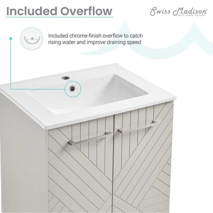 Annecy 24" Bathroom Vanity in Mayhem Greige