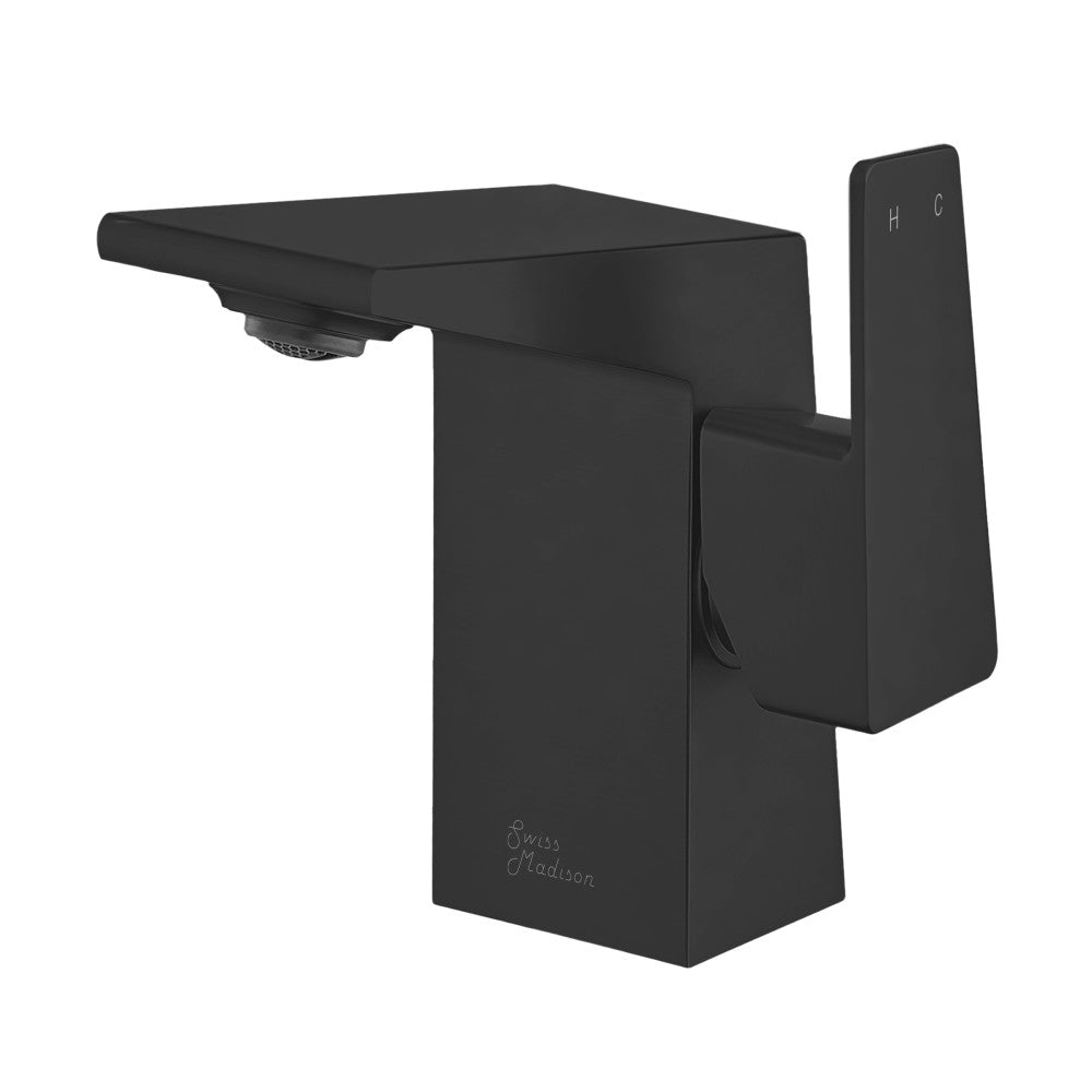 Carre Single Hole, Single-Handle, Bathroom Faucet in Matte Black