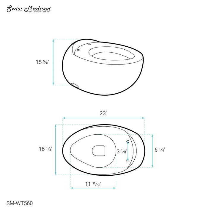 Plaisir Back to Wall Toilet