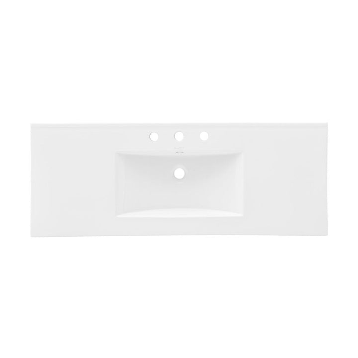 48" Ceramic Vanity Top with Three Faucet Holes