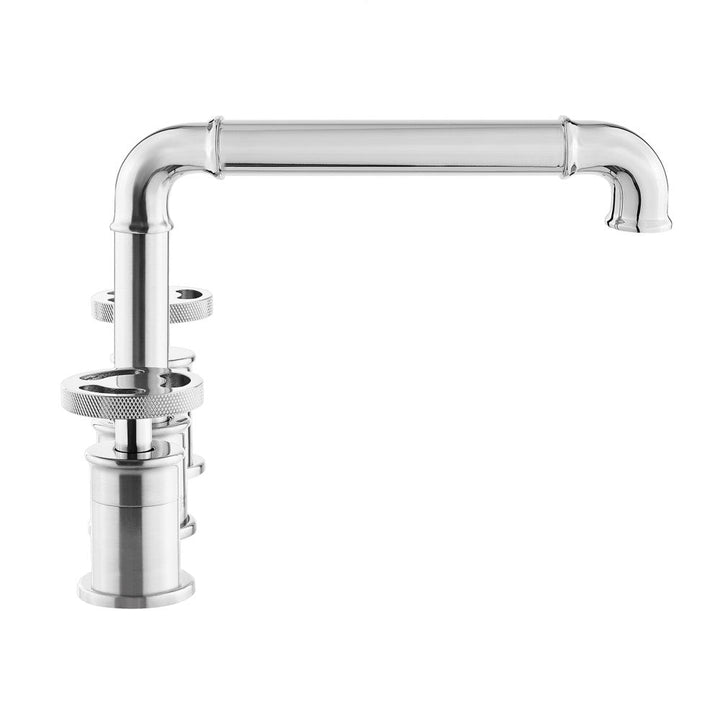 Avallon 8 in. Widespread, 2-Handle Wheel, Bathroom Faucet in Chrome