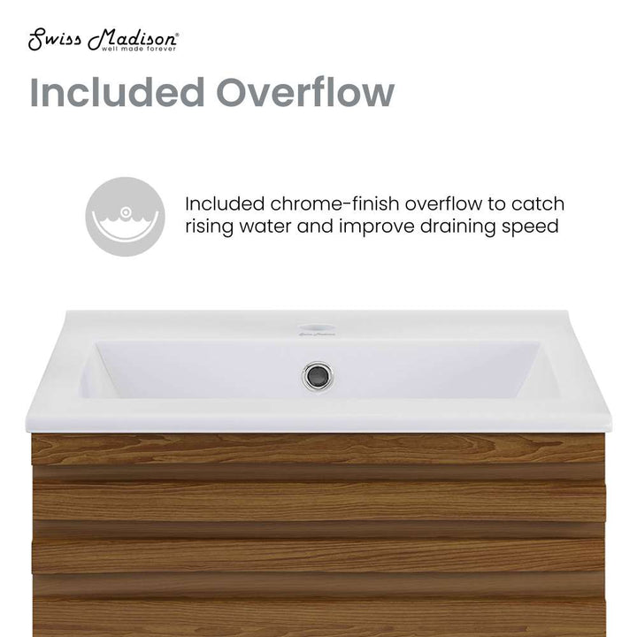 Cascade 18” Bathroom Vanity in Brown Oak