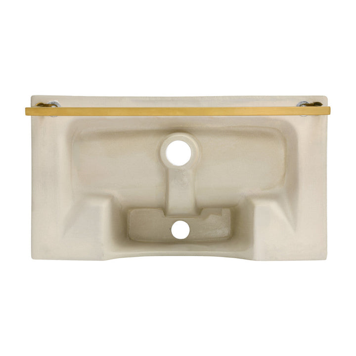 Claire 22" Wall-Mount Bathroom Sink with Brushed Gold Towel Bar