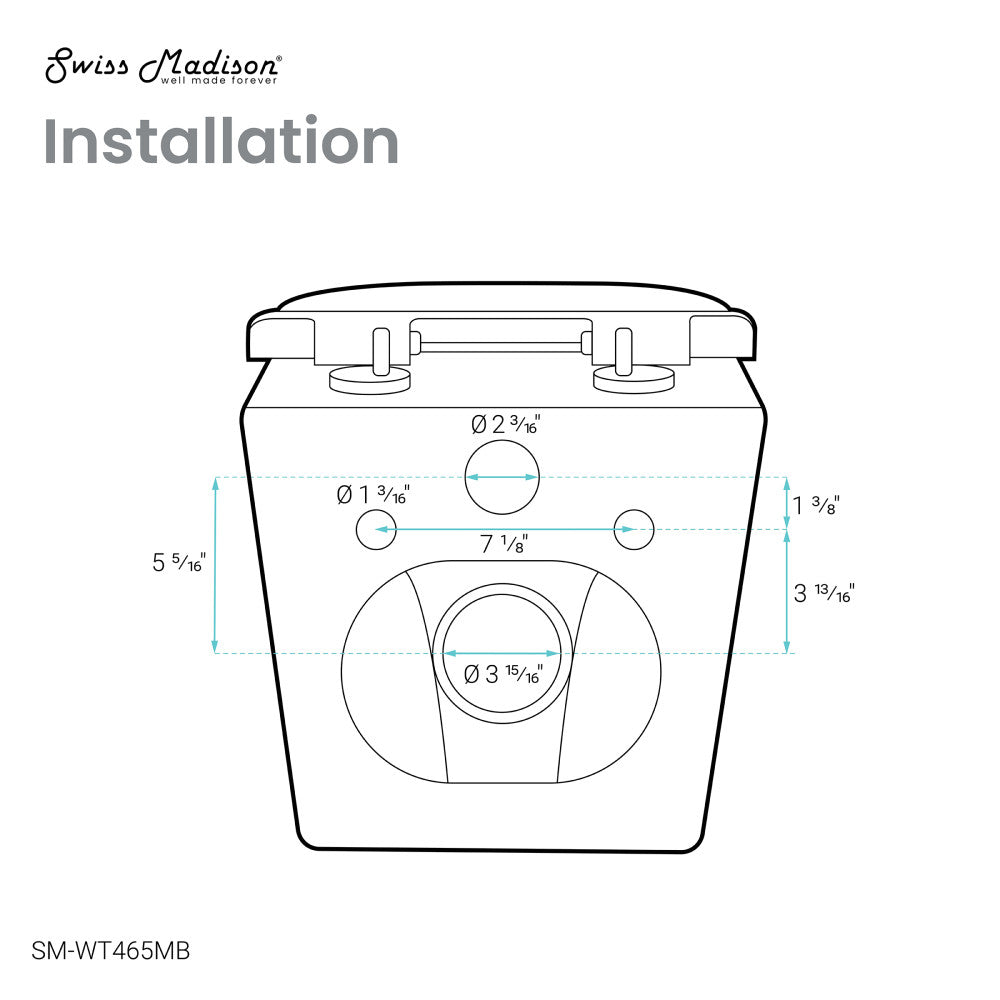 Calice Wall-Hung Round Toilet Bowl in Matte Black