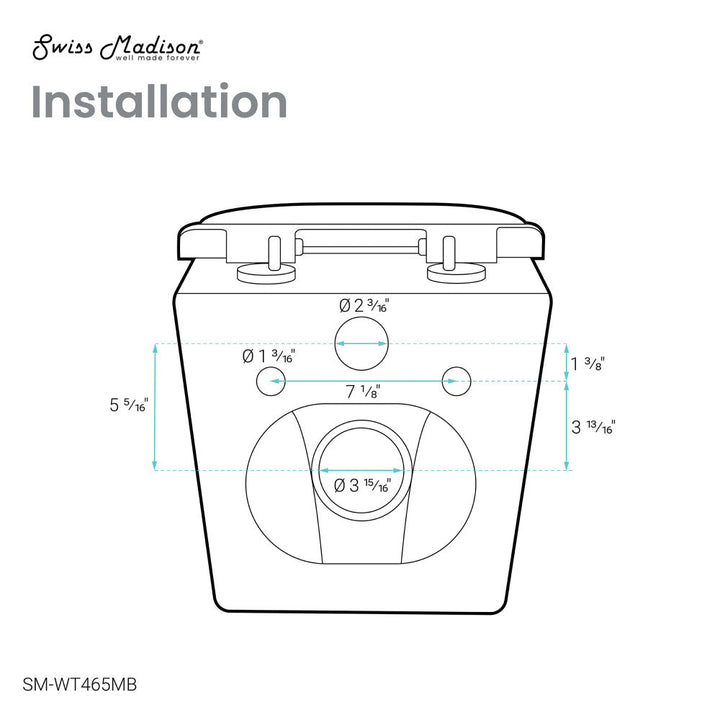 Calice Wall-Hung Round Toilet Bowl in Matte Black