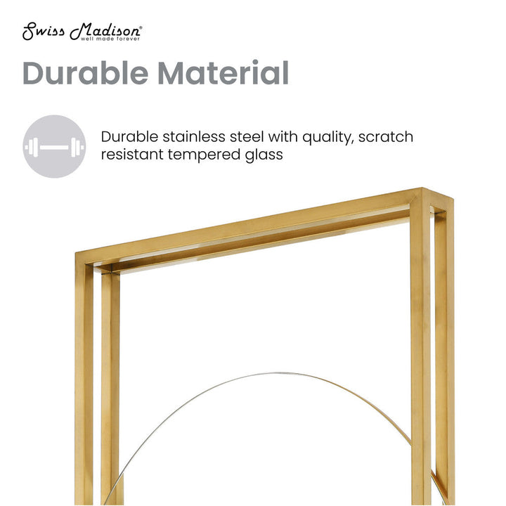 Pierre 35.5" Vanity Mirror in Brushed Gold