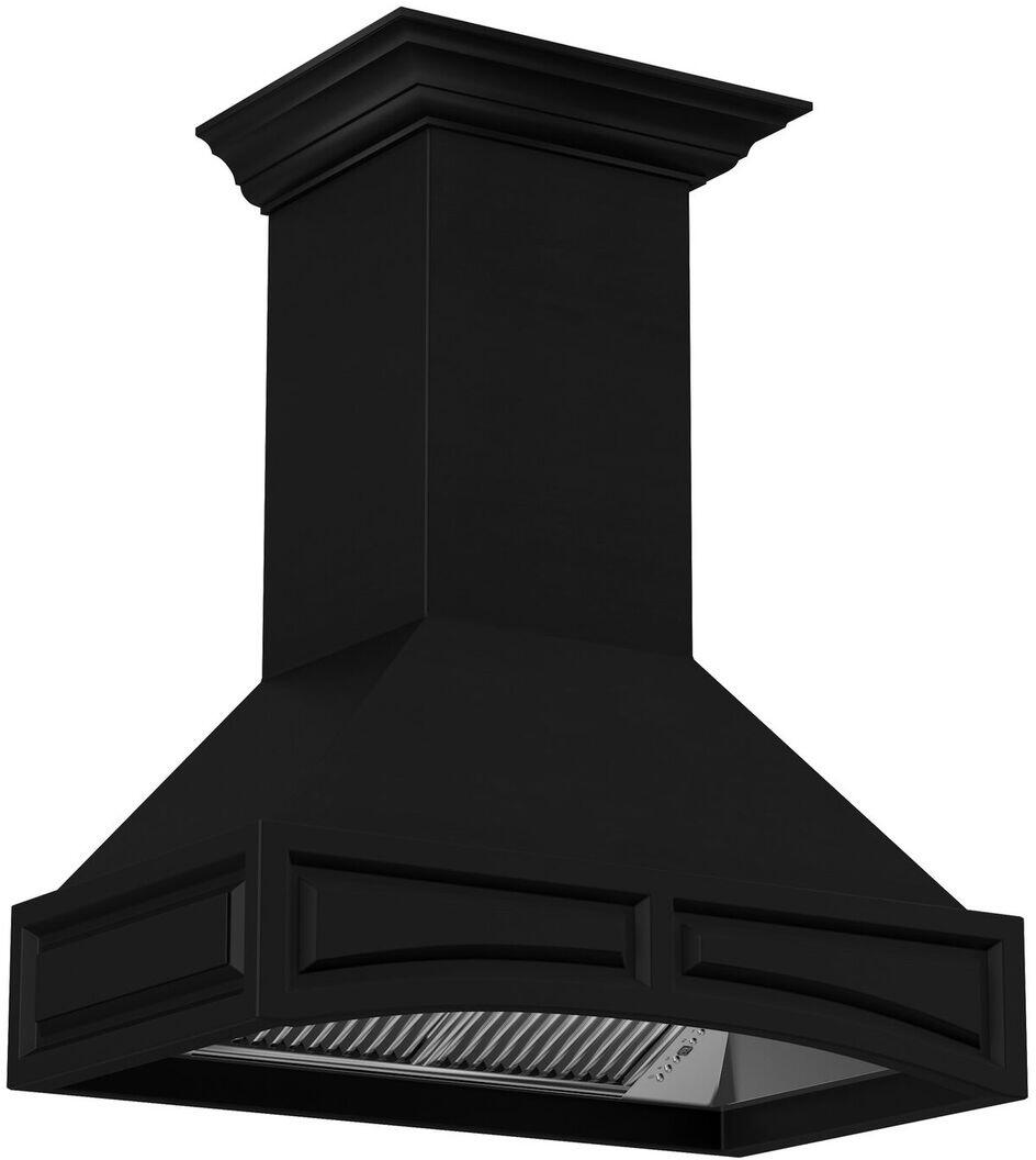 Wooden Wall Mount Range Hood in Black - Includes Motor ZLINE 36 in.