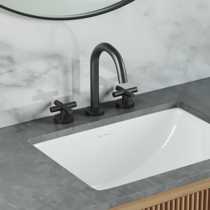 Ivy Courte 8 in. Widespread, Cross Handle, Bathroom Faucet in Matte Black