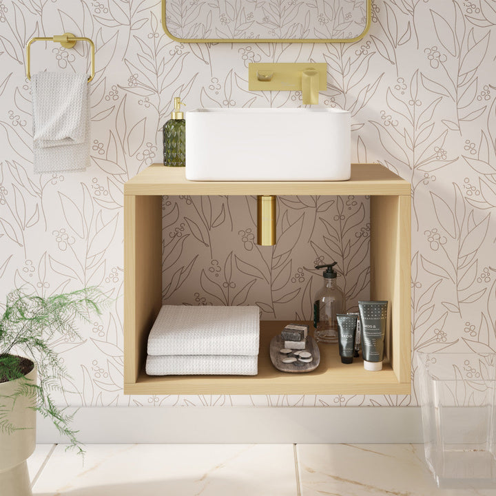 Concorde 24'' Wall-Hung Vanity In Natural Oak