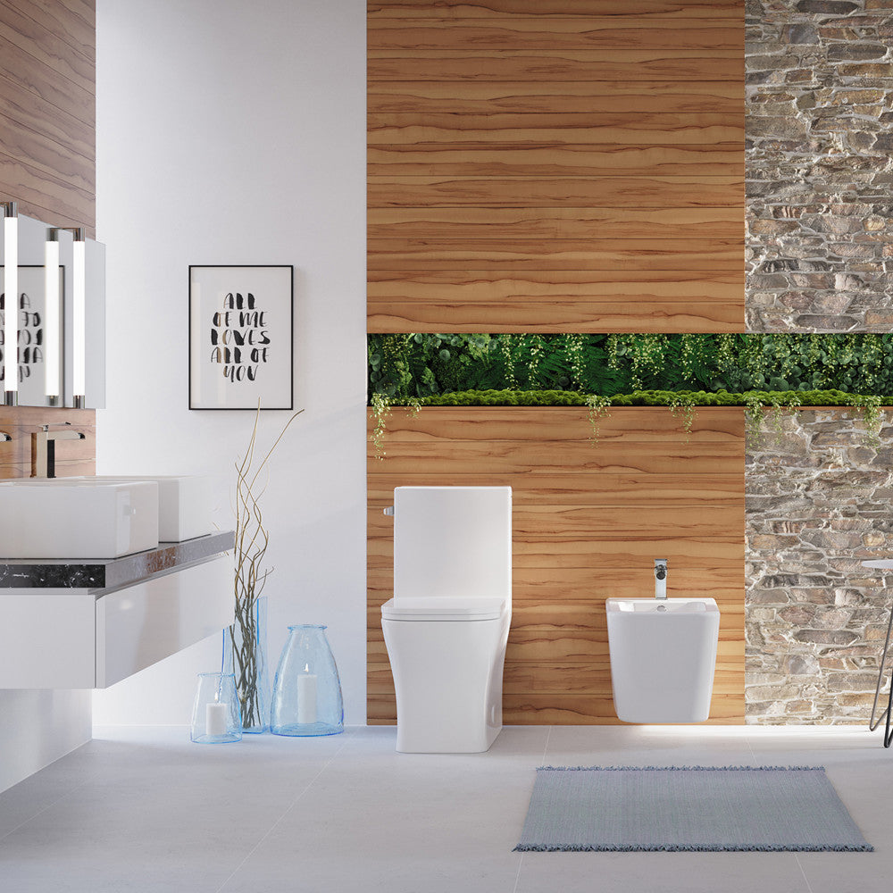 Concorde One-Piece Square Left Side Flush Handle Toilet 1.28 gpf