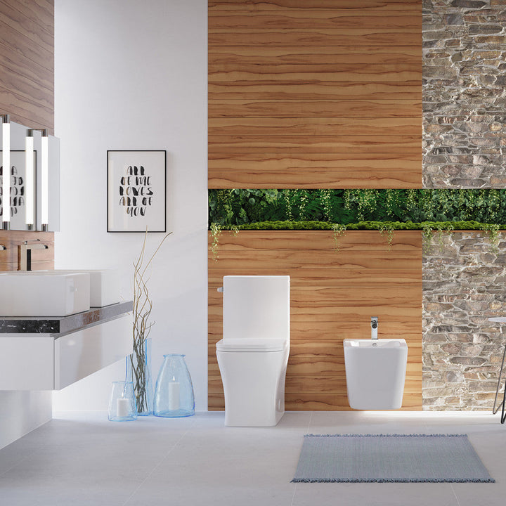 Concorde One-Piece Square Left Side Flush Handle Toilet 1.28 gpf