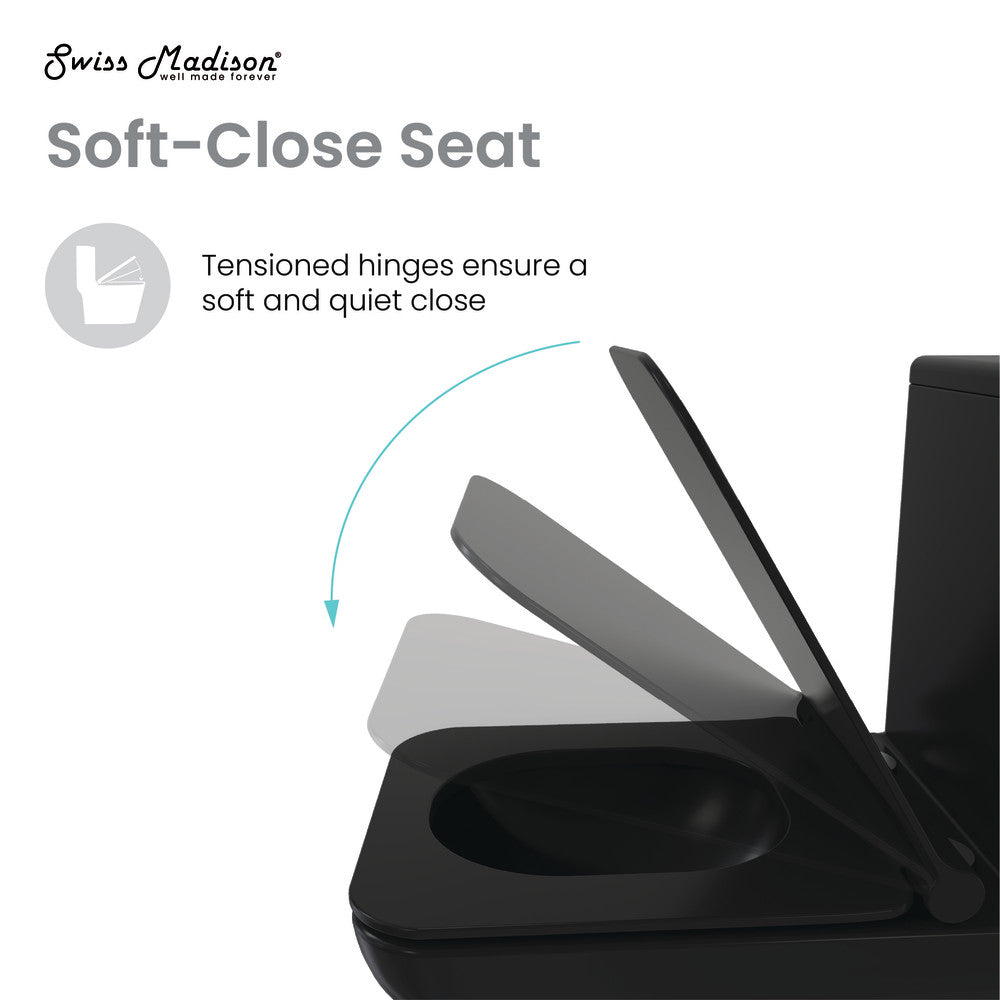 Virage One-Piece Elongated Toilet Vortex Dual-Flush 1.1/1.6 gpf, Matte Black