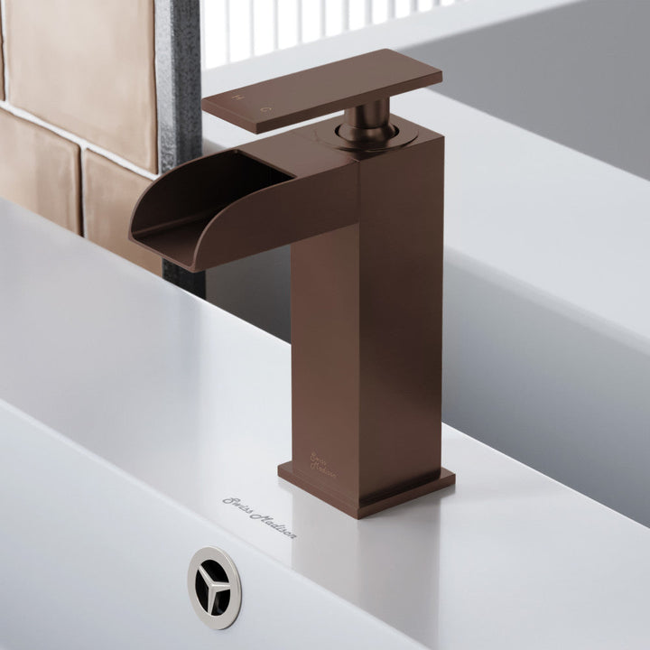 Concorde Single Hole, Single-Handle, Waterfall Bathroom Faucet in Oil Rubbed Bronze