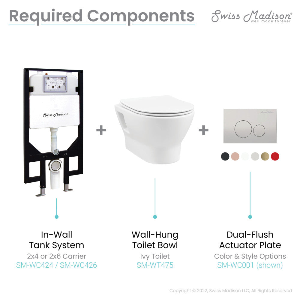 Ivy II Wall-Hung Elongated Toilet Bowl