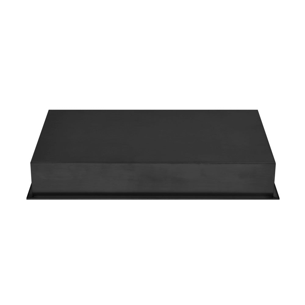 Voltaire 12" x 24" Stainless Steel Single Shelf Wall Niche in Matte Black