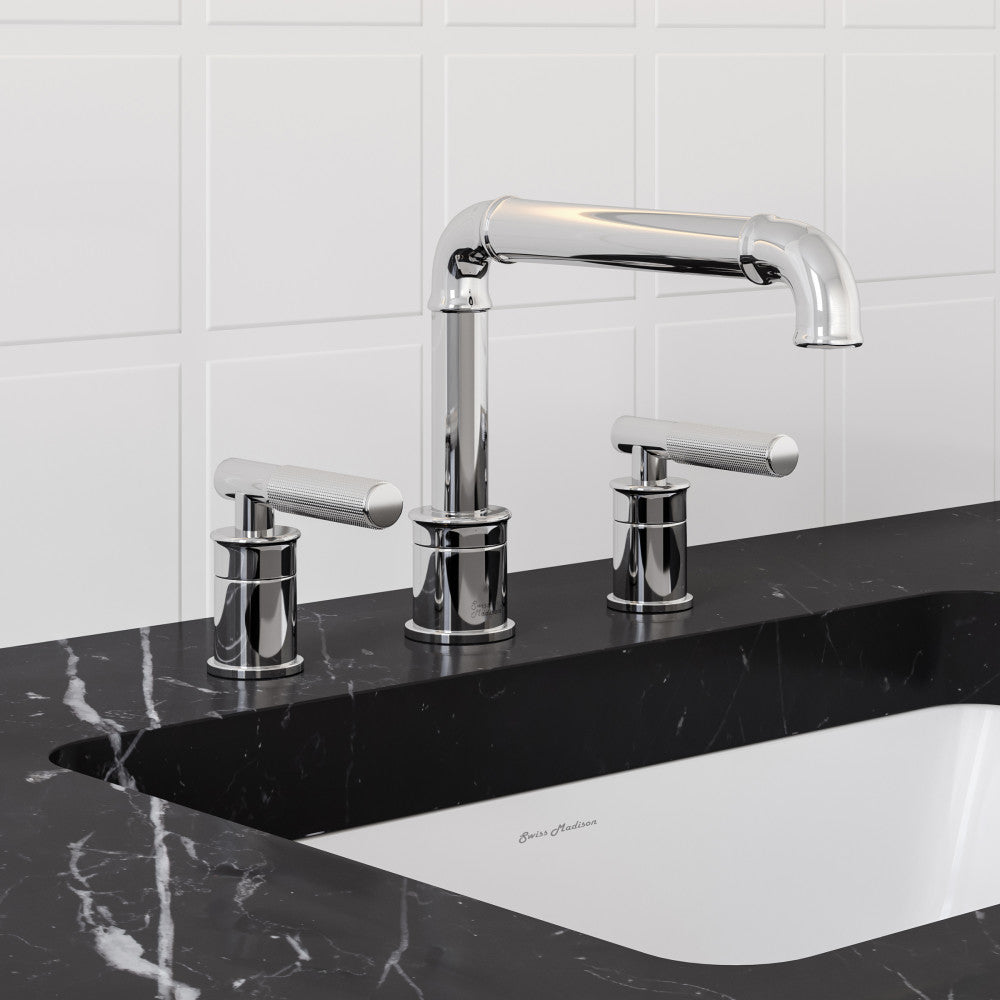 Avallon 8 in. Widespread, Sleek Handle, Bathroom Faucet in Chrome