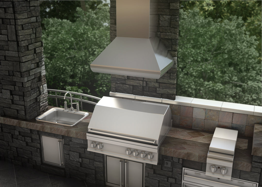 ZLINE 36" Professional Ducted Wall Mount Range Hood in Stainless Steel (687-36)