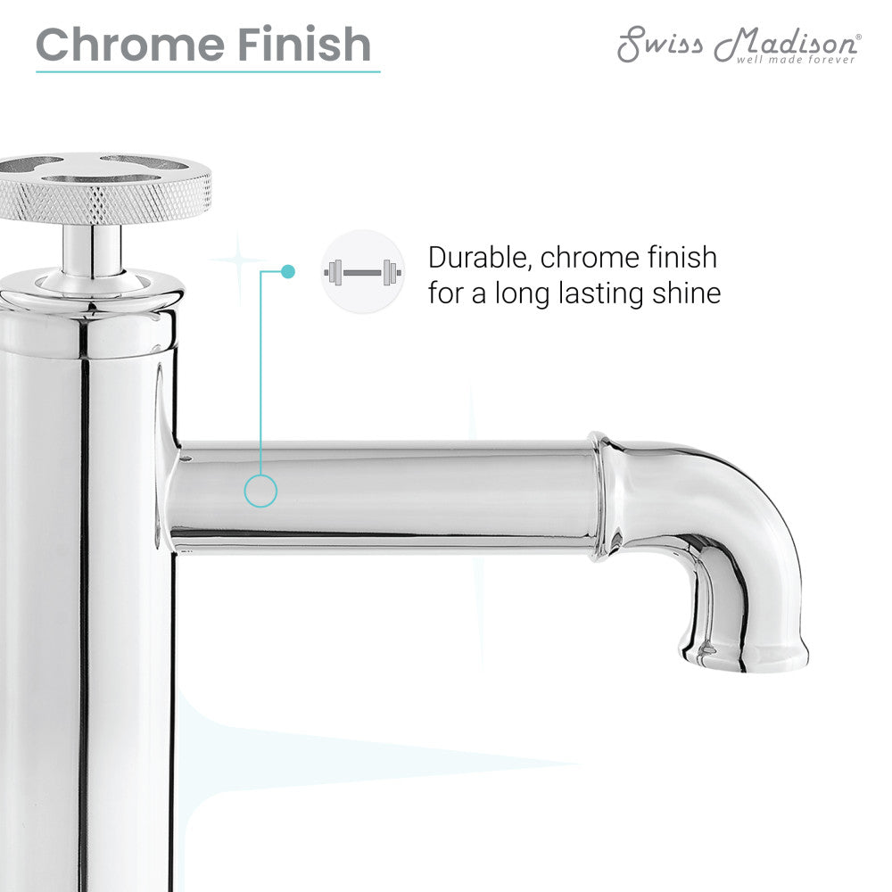 Avallon Single Hole, Single-Handle Wheel, High Arc Bathroom Faucet in Chrome